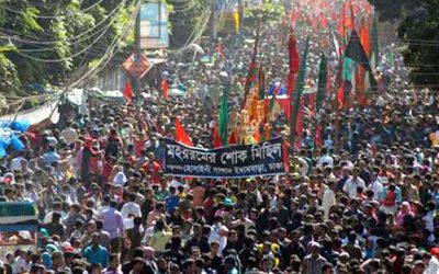 কঠোর নিরাপত্তায় তাজিয়া মিছিল অনুষ্ঠিত