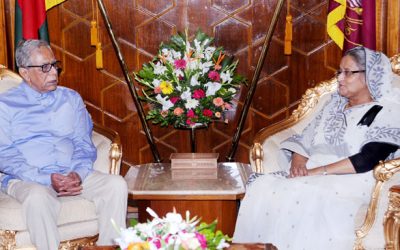 বঙ্গভবনে রাষ্ট্রপতির সঙ্গে প্রধানমন্ত্রীর সাক্ষাৎ