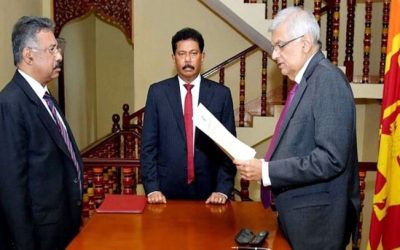 ভারপ্রাপ্ত প্রেসিডেন্ট হিসেবে শপথ নিলেন রনিল