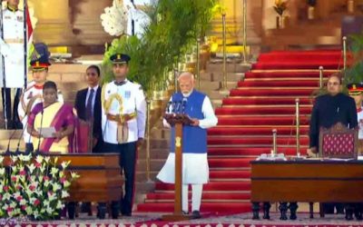 তৃতীয়বারের মতো ভারতের প্রধানমন্ত্রী হিসেবে শপথ নিলেন নরেন্দ্র মোদি